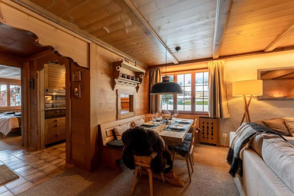 Charming Alpine Apartment Gstaad Exterior foto